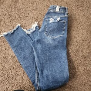 Altar'd State Frayed Hem Blue Jeans